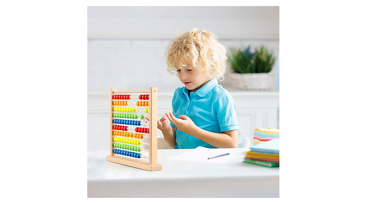 Joqutoys Wooden Abacus Kids Math Toy - Educational Counting Frame