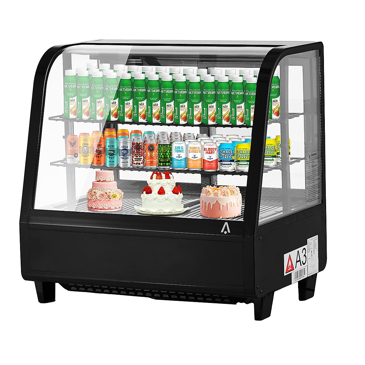 HOMSURE 3.5 Cu.Ft Beverage Cooler - Efficient Display Fridge