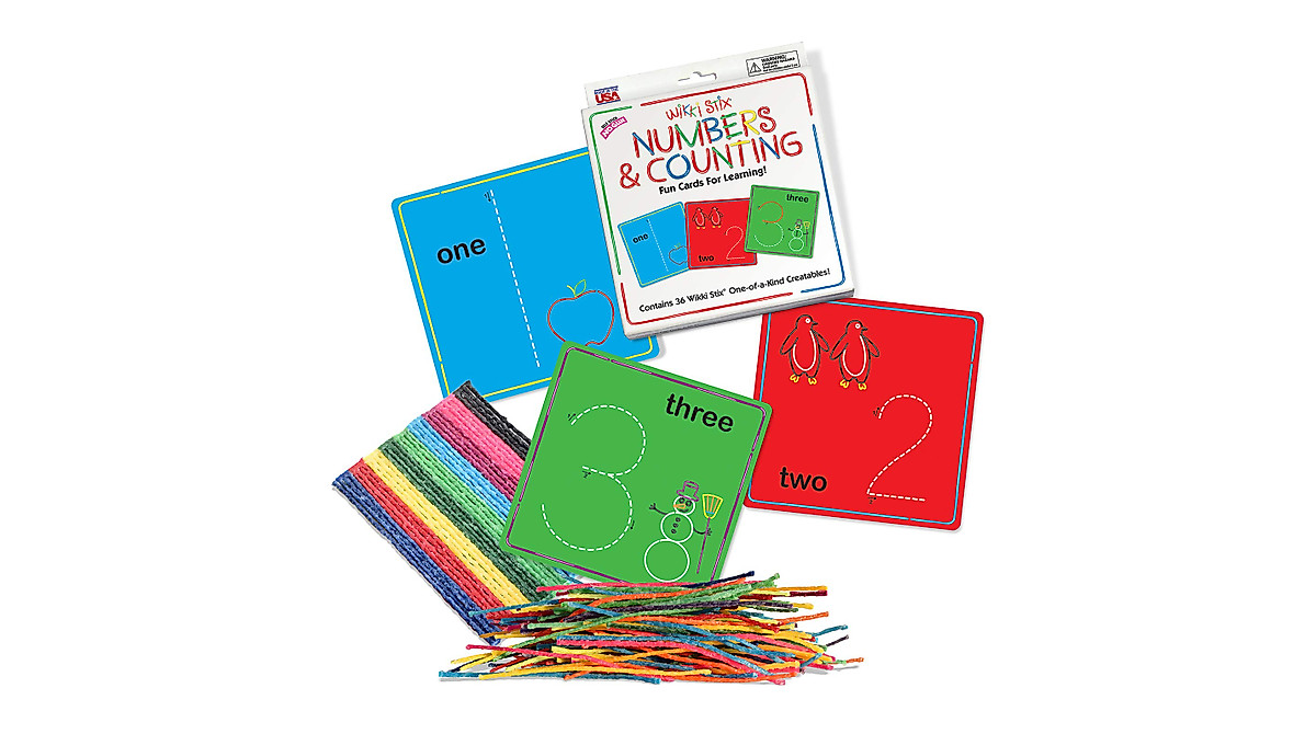 Wikki Stix Numbers & Counting Cards for Early Math Learning
