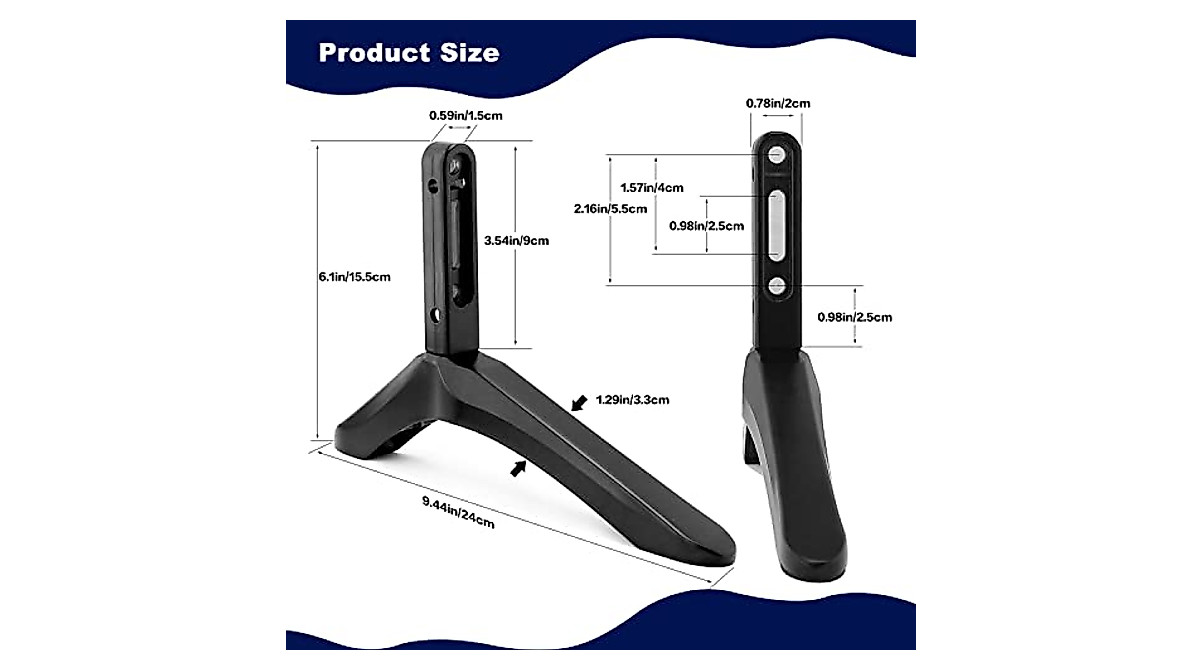 Universal TV Stand Legs for 27-55 Inch LCD LED TVs - Stable & Stylish