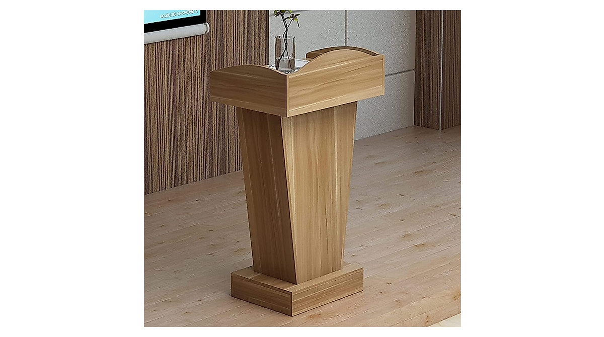 EESHHA Portable Lectern - Elegant & Durable Podium with Storage