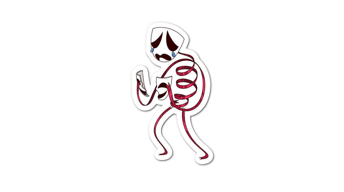 Gangle The Amazing Digital Circus Mask Sticker - Colorful & Fun