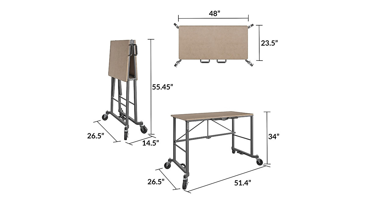 COSCO Smartfold Portable Folding Workbench - 350 lbs Capacity