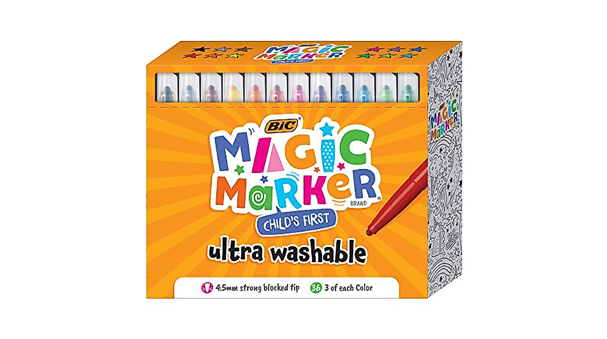 BIC Magic Markers for Kids - Vibrant, Washable & Easy-Grip