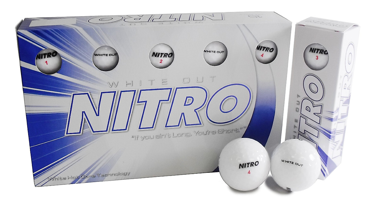 Nitro White Out Ball 15-Pack - Exceptional Distance