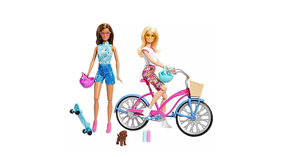 Barbie Outdoor Bike Playset - Includes Dolls, Puppy & Accessories