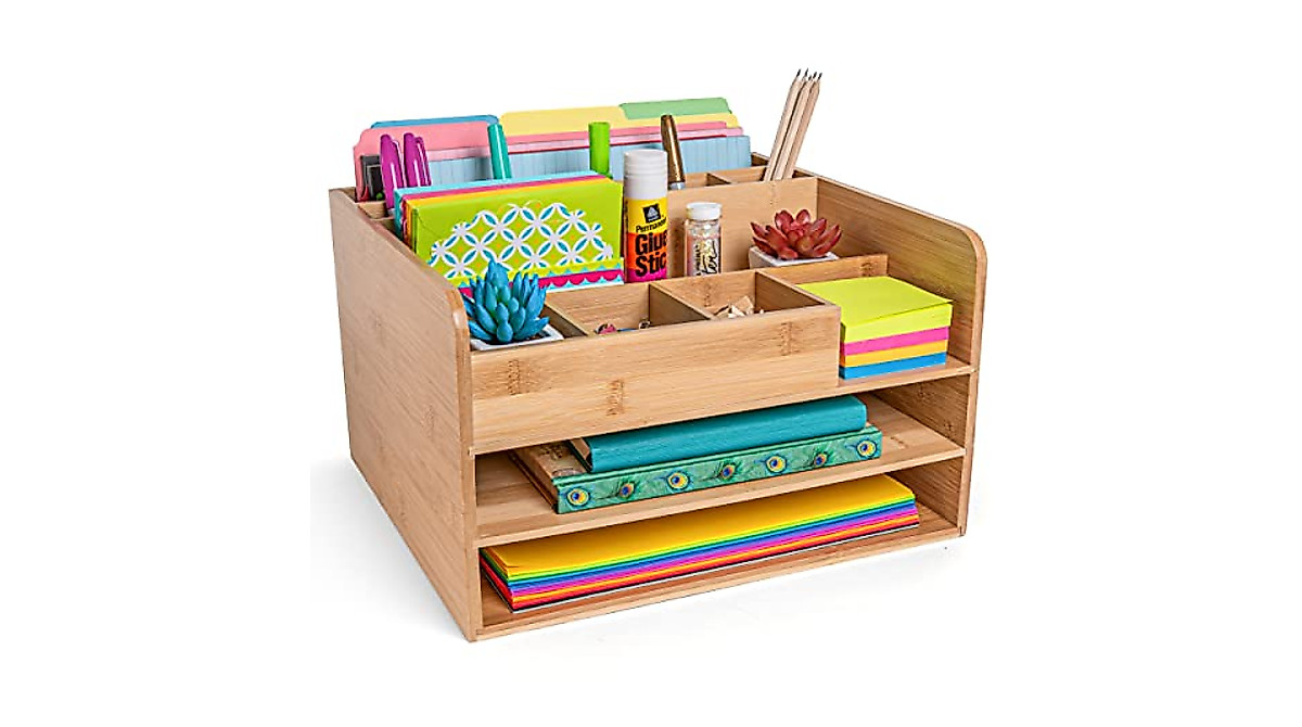 MissionMax Bamboo Desk Organizer – Maximize Storage & Eco-Friendly Design