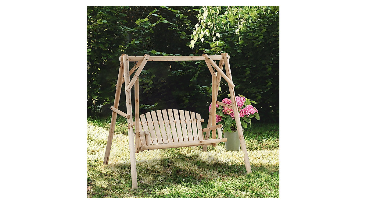 Rustic 67 Inch Swing Frame for Outdoor Relaxation