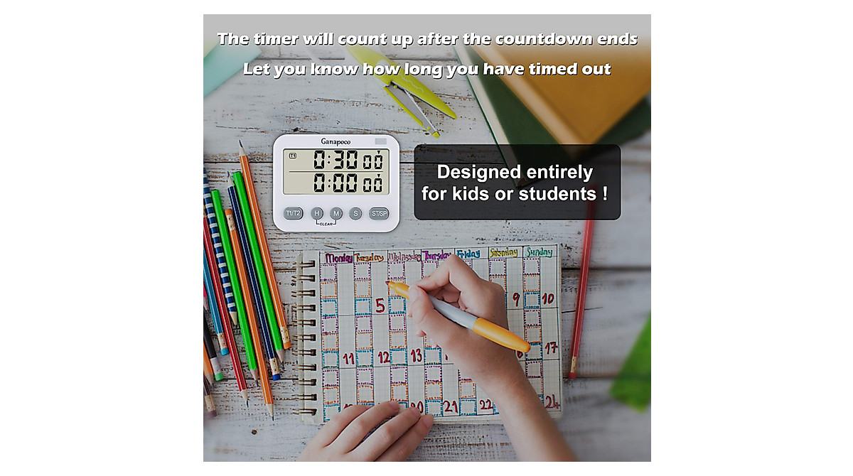 Dual Digital Timer for Cooking & More | Reliable Countdown & Pomodoro Clock