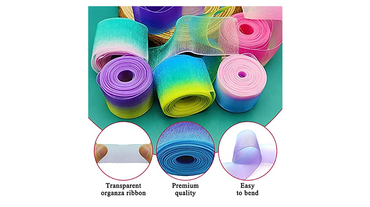 6 Color Organza Chiffon Ribbons for Gifts & Crafts | YaeYur