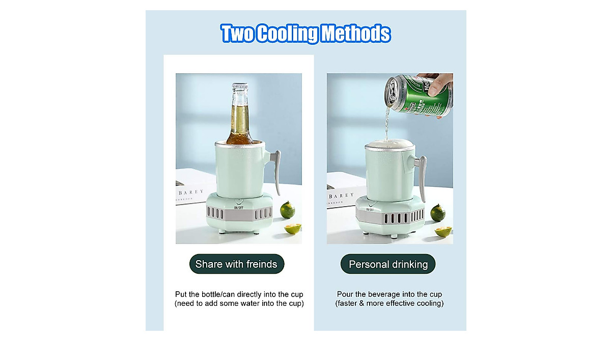 Normia Rita Beverage Cup Cooler: Instant Desktop Drink Chiller