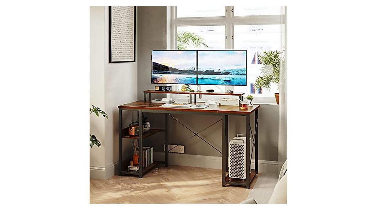 ODK 48-inch Computer Desk with Monitor Shelf