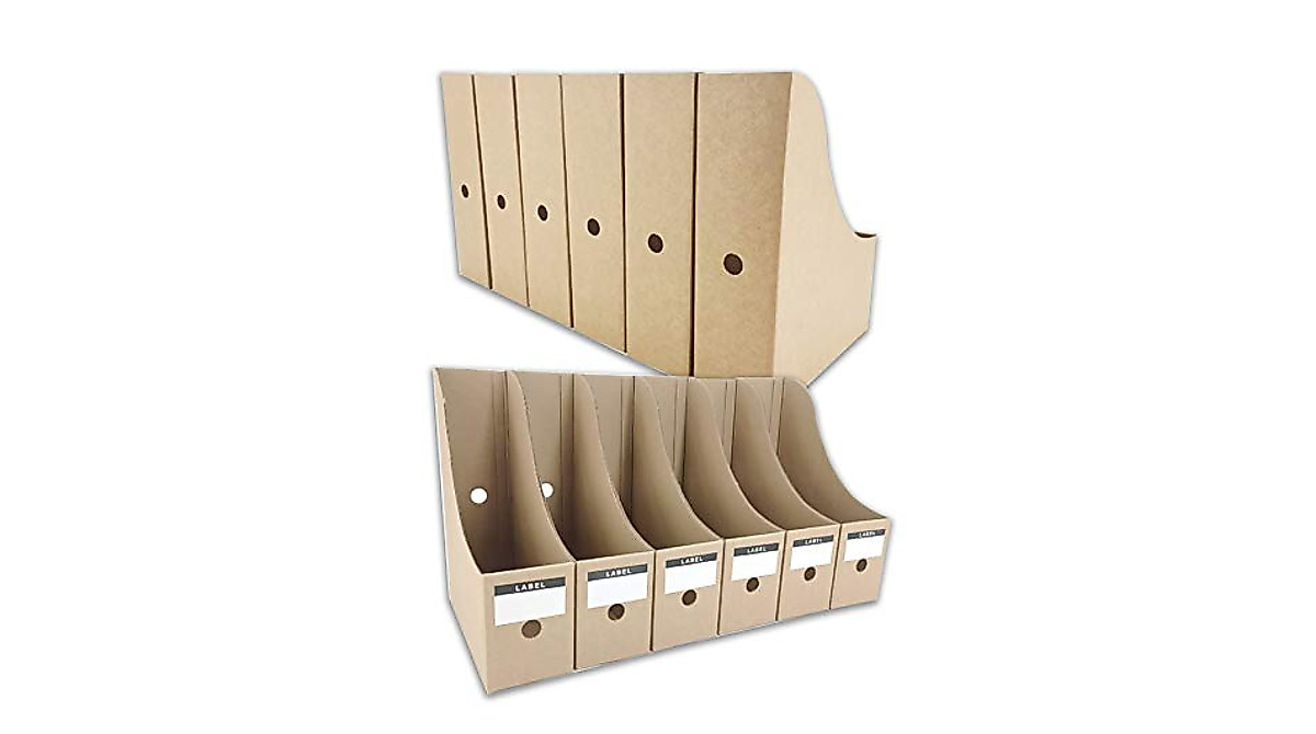 HUAPRINT Magazine File Holder - 12 Pack Desk Organizer