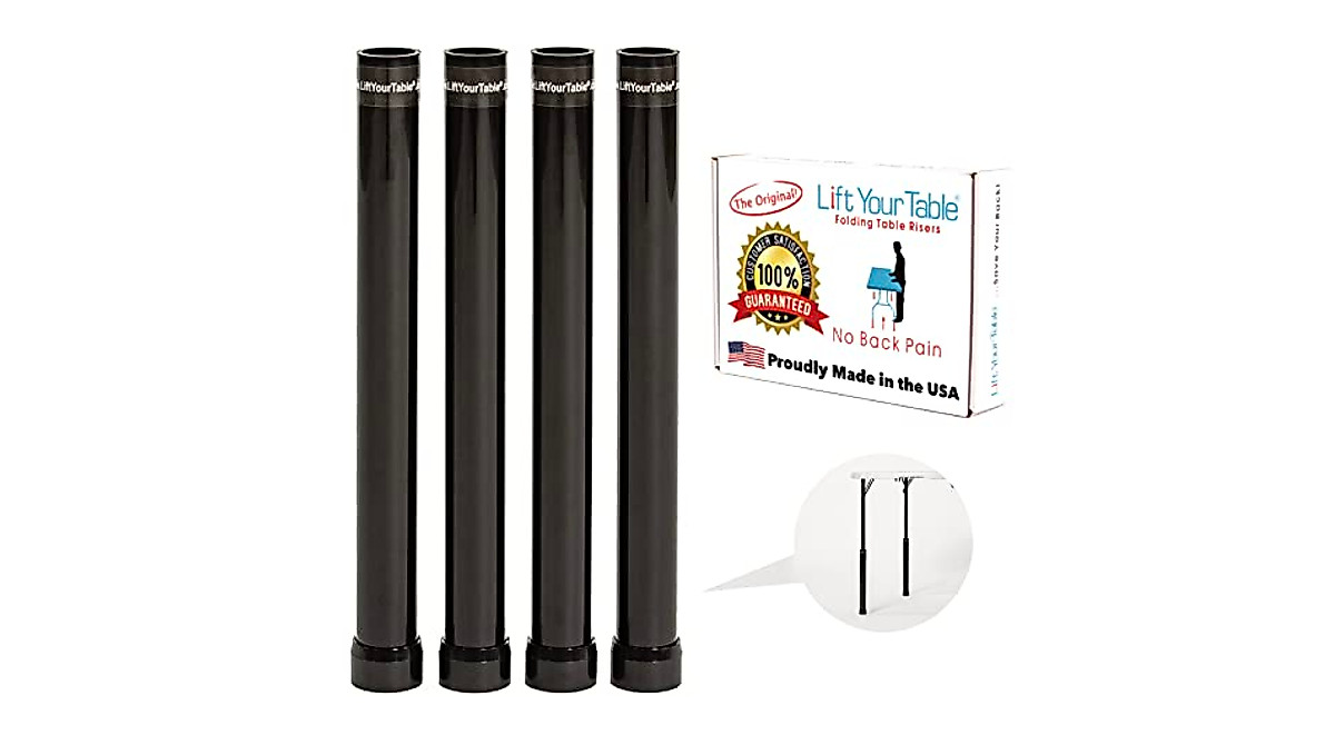 Lift Your Table® Folding Table Risers - Easy Height Extension