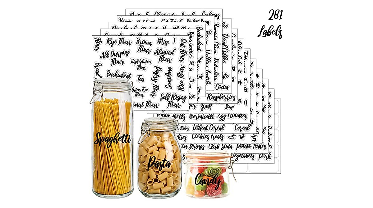 Megavava 266 Pantry Labels for Kitchen Organization | Water-Resistant ...