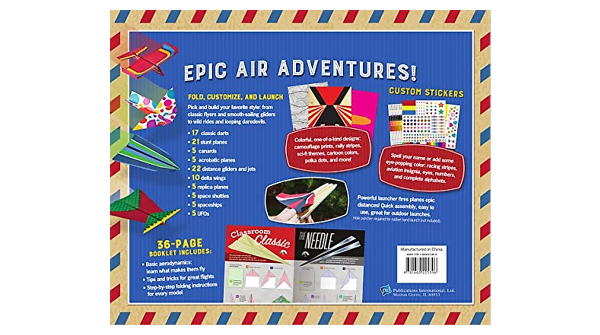 Paper Airplane Kit - Learn & Fly with 100 Paper Planes
