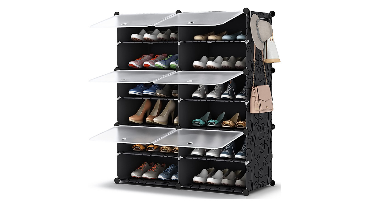 HOMIDEC 6 Tier Shoe Rack - Organize 24 Pairs of Shoes