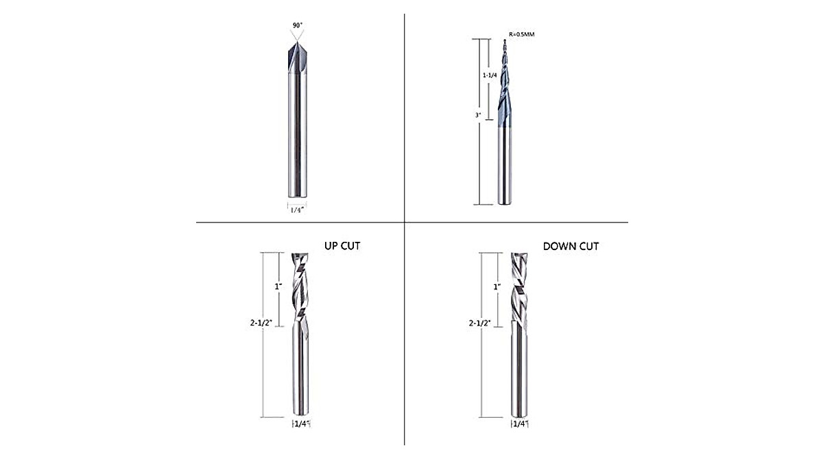 SpeTool CNC Router Bits Set - Precision Wood Engraving