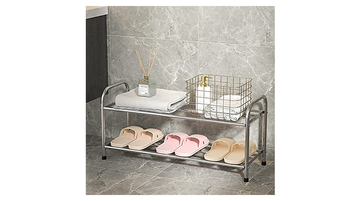 2-Tier Expandable Shoe Rack Organizer - DOMPRO