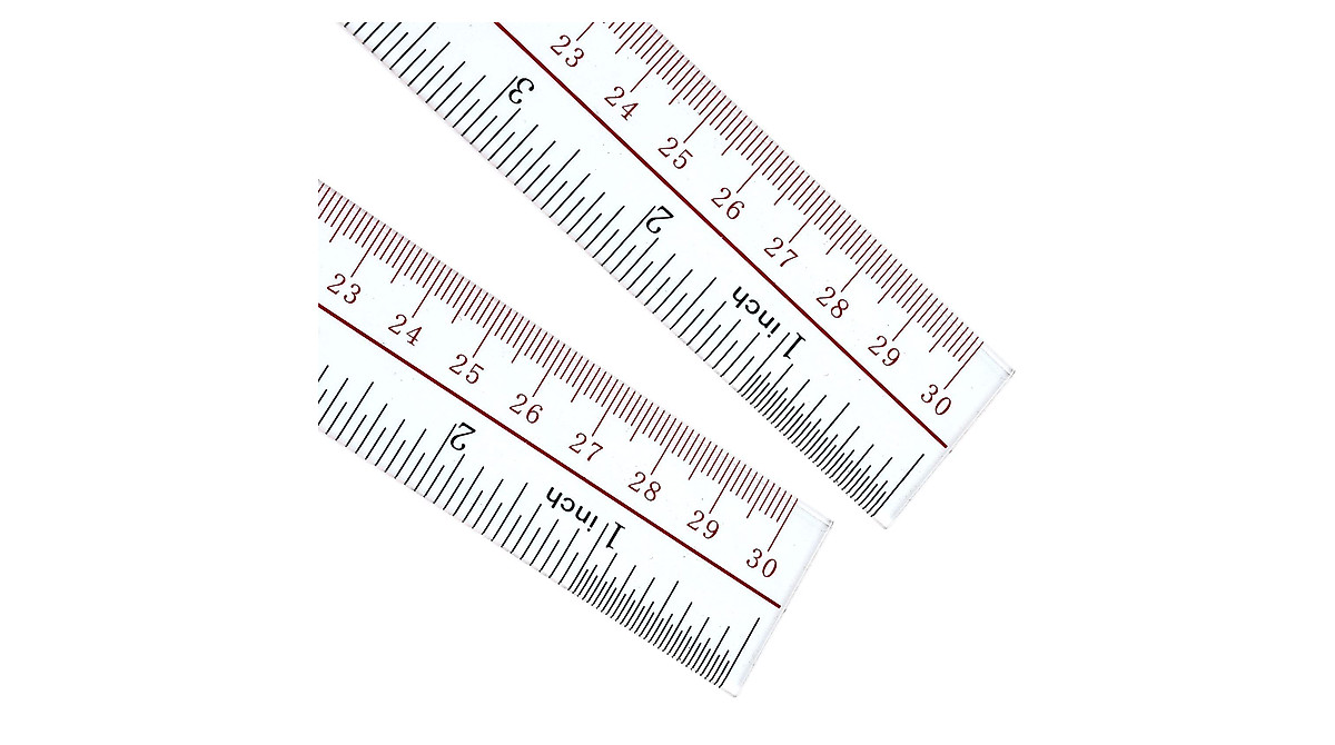 4 PCS Ruler 12 Inch, Ultra Clear Plastic Rulers, Transparent Acrylic ...