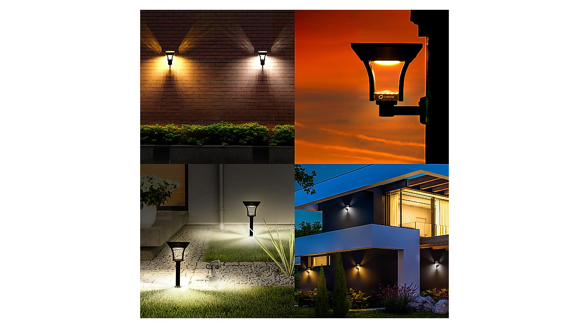CINOTON 42W LED Barn & Solar Lights - Dusk to Dawn Efficiency