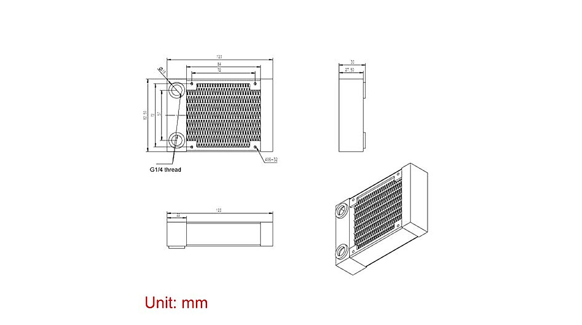 Clyxgs Water Cooling Radiator - High-Performance PC Heat Exchanger