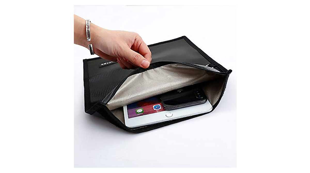 Faraday Bag For Phone & Keys - Signal Blocking Pouch To Stop Hacking, Tracking, EMP (13.8"x17.7") - View #6