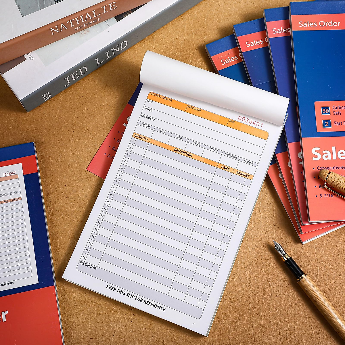 Yeaqee Sales Order Book 20 Pieces - Organize Small Business Transactions