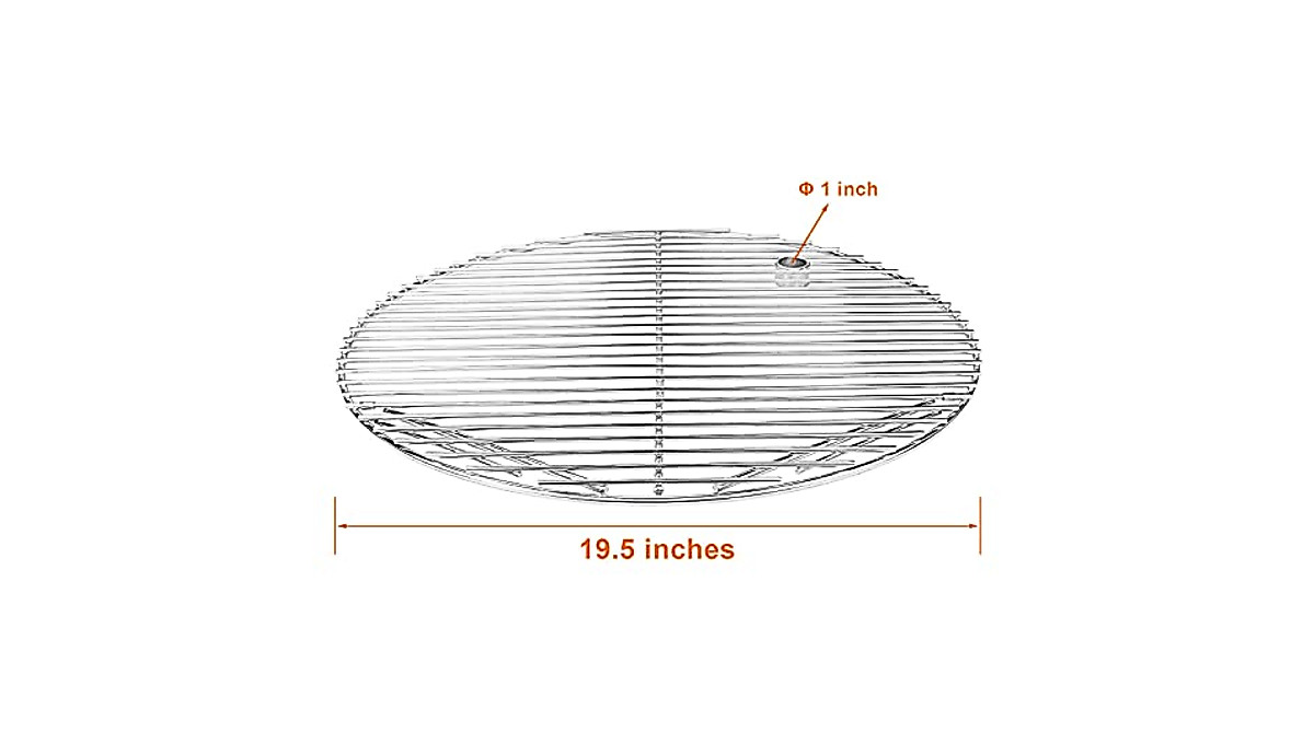 Grisun 19.5-Inch Stainless Steel Grill Grate for Kamado &amp; Kettle Grills