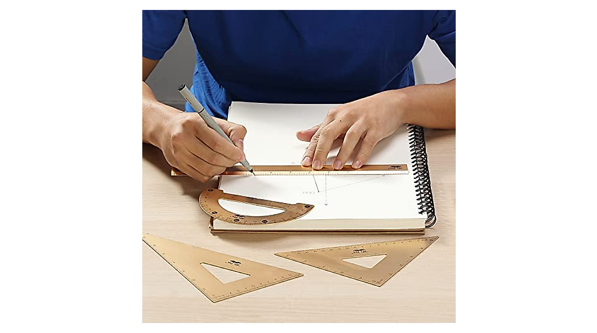 Mr. Pen Gold Geometry Set - Durable 4-Pack for Precision Drafting