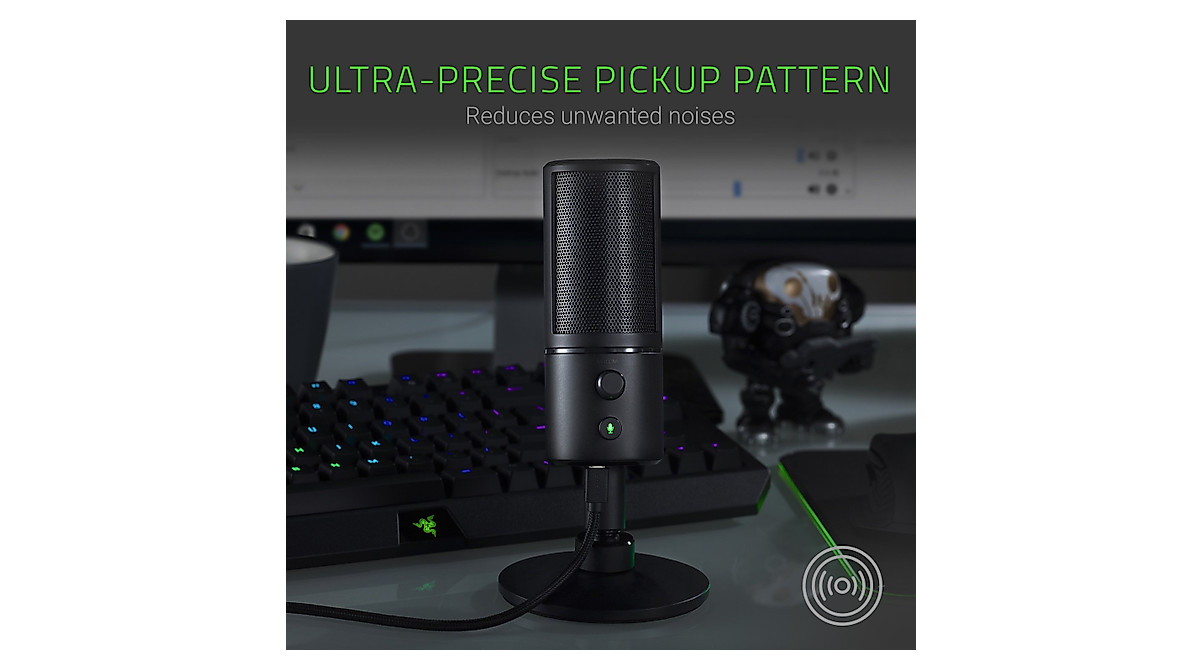 Razer Seiren X Quartz USB Mic: Pro Stream Audio, Compact