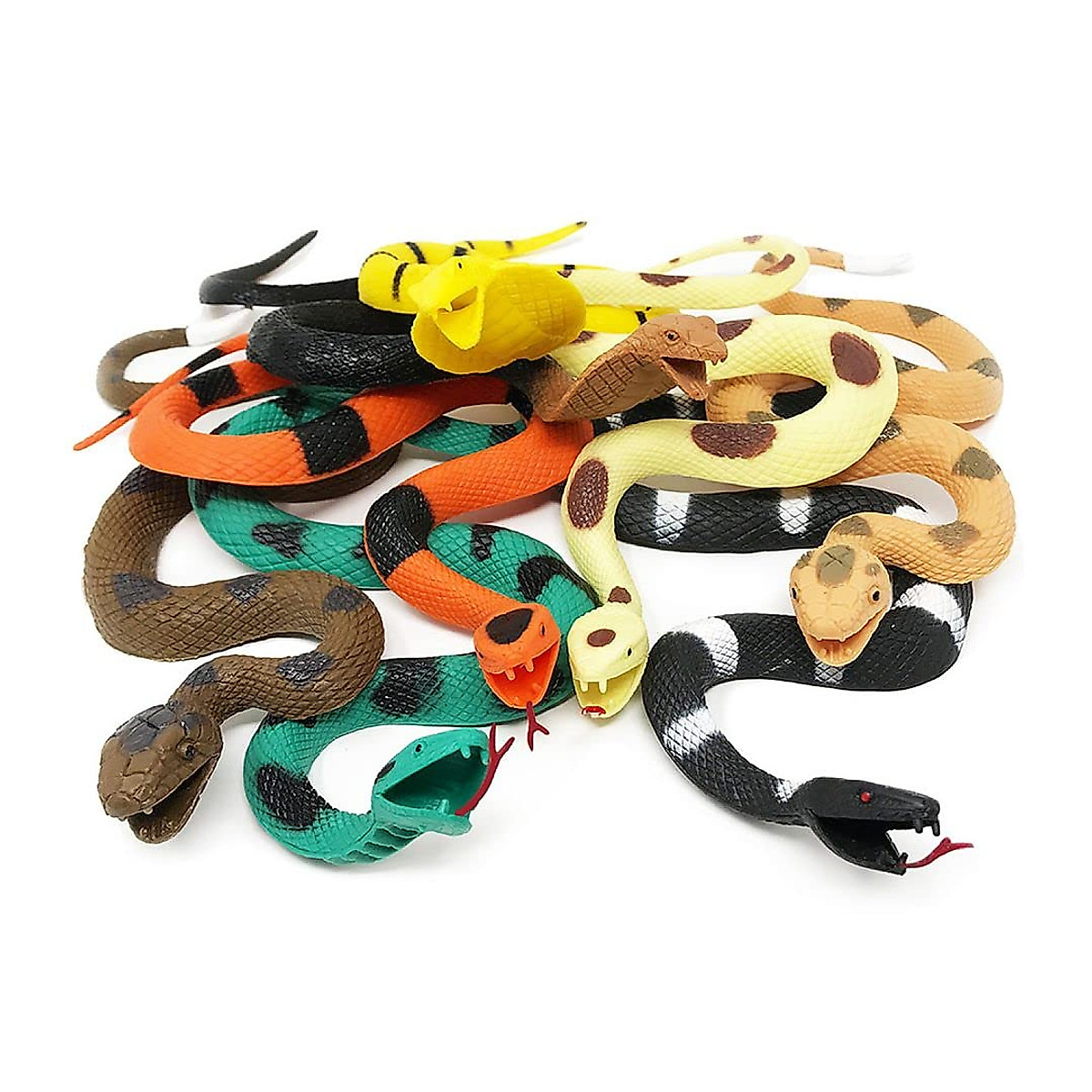 Giant Realistic Rubber Snakes - 8 Pack Prank & Play Toys