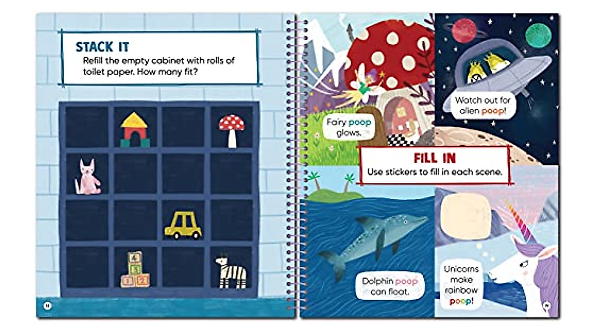 We Poop on the Potty Sticker Activity Book for Kids