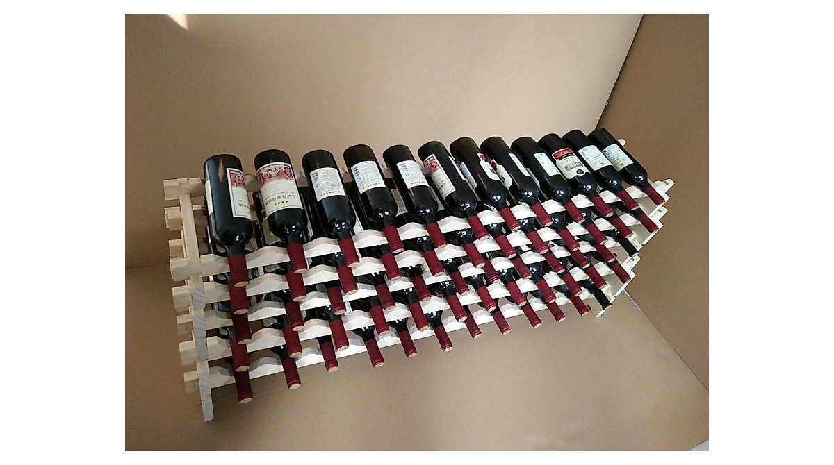 Solid Wood Modular Wine Rack - Expandable & Easy to Assemble