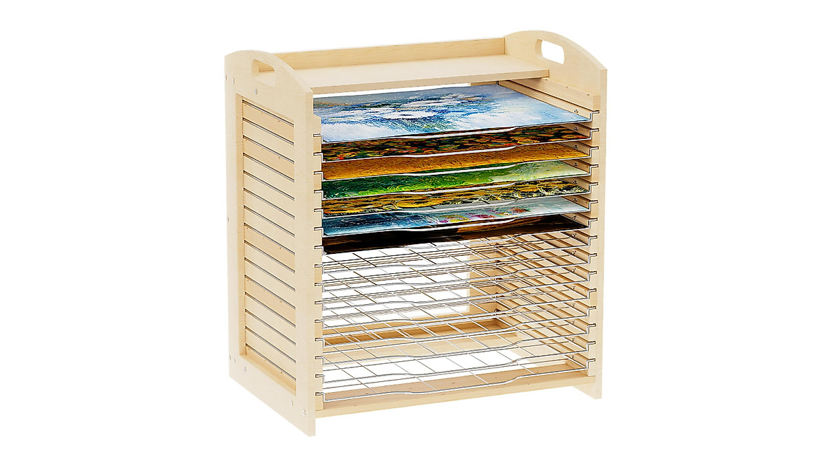 Baoz Art Drying Rack for Classroom & Studio - Wall Mount & Mobile