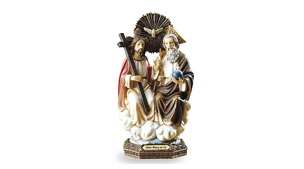 Hand-Painted Autom Holy Trinity Statue - 8.5