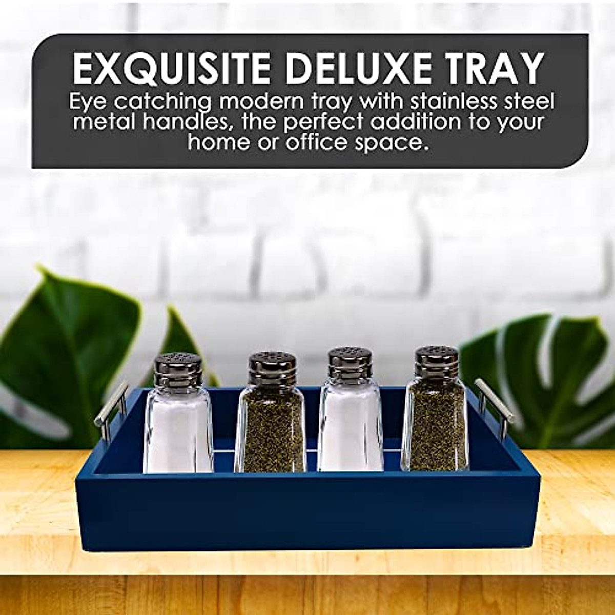 Gardmusic Blue Ottoman Tray - Stylish Home Serving & Decor Solution