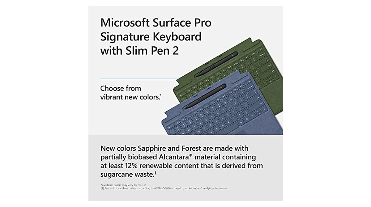 Surface Pro Signature Keyboard + Slim Pen 2 Bundle - Forest