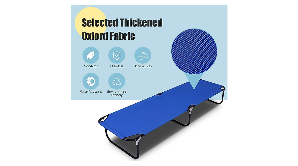 GYMAX Folding Military Cot | Portable Heavy Duty Bed for Indoor ...