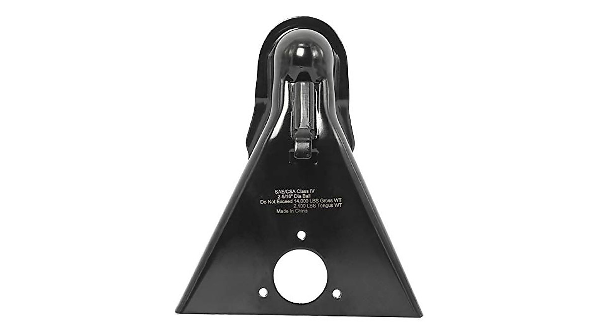 NovelBee Class IV A-Frame Trailer Coupler - 2 Inch Ball, 8,000 Lbs GTW, 1,200 Lbs Tongue Weight, Black