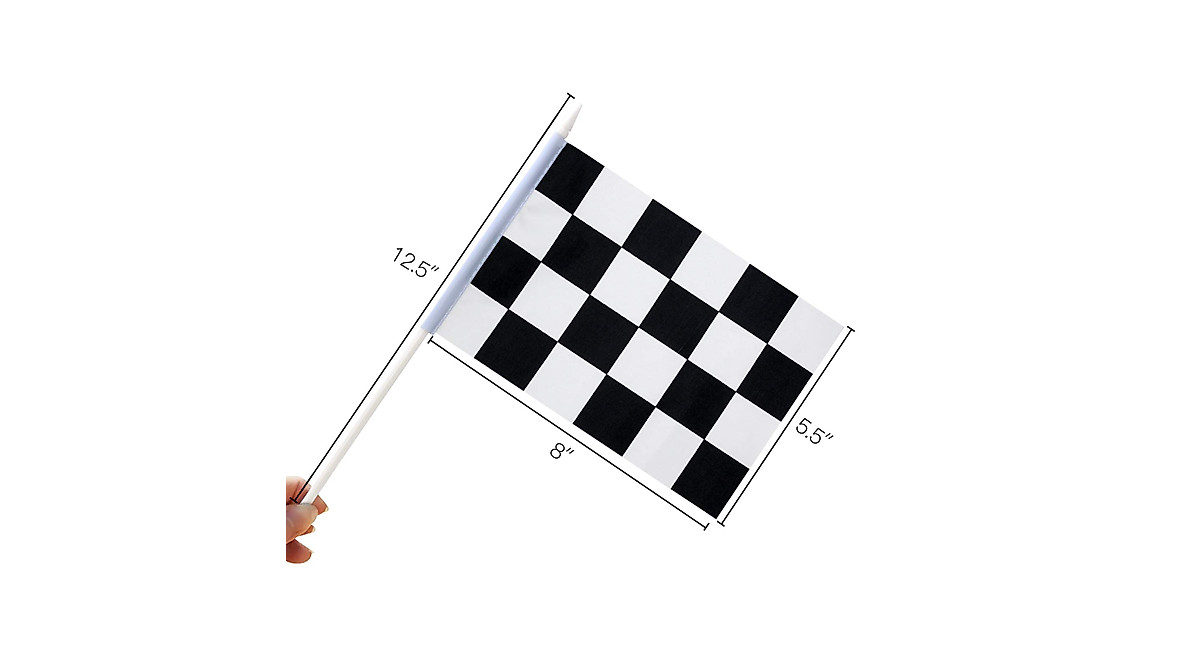 12Pcs Checkered Race Flags for Kids' Parties