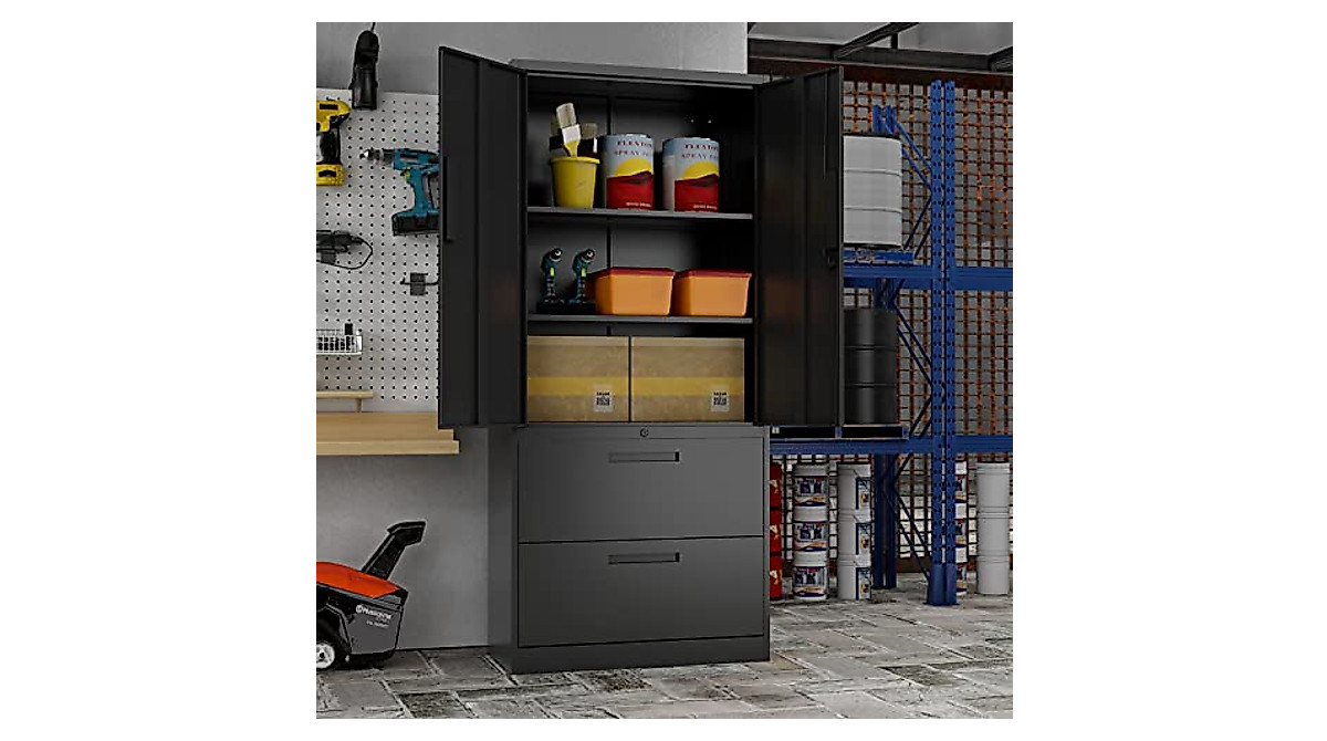 PEUKC 2-Drawer Metal File Cabinet for Secure Office Storage