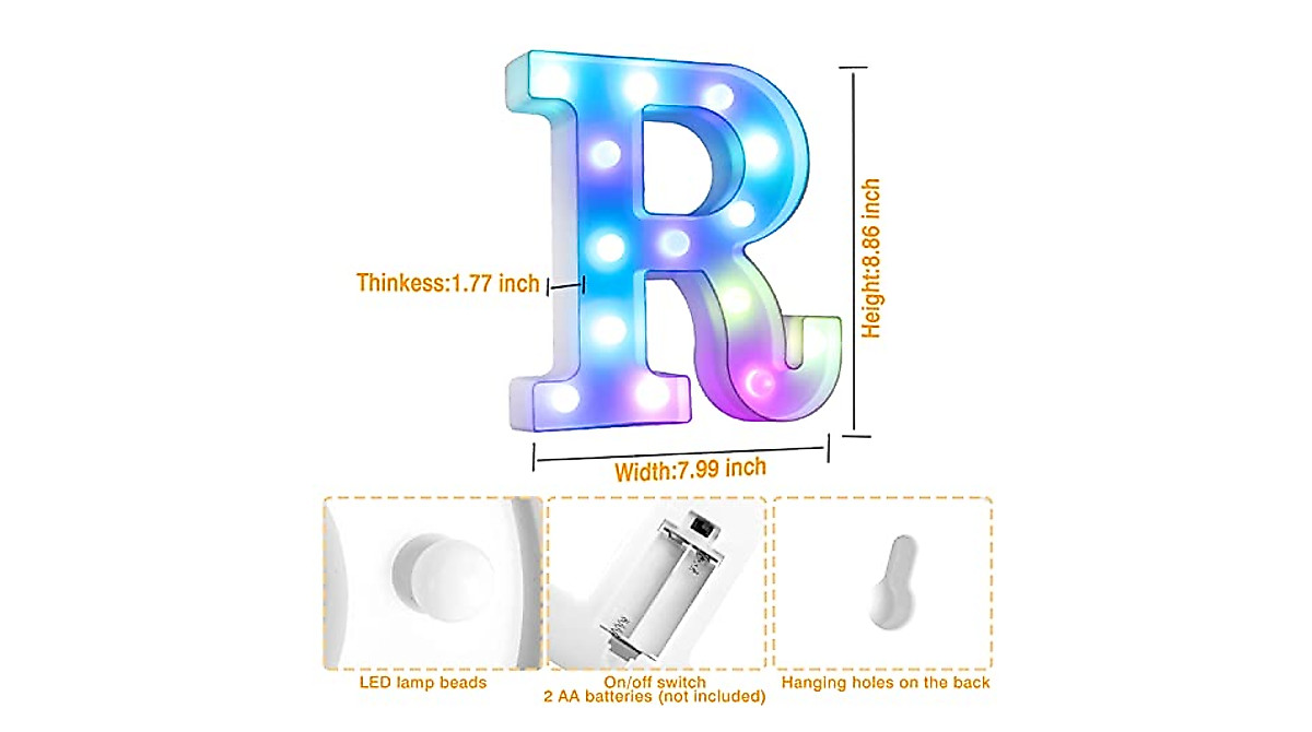 LED Marquee Light Up Letters for Parties and Home Decor
