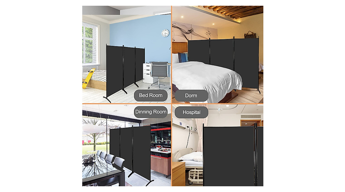 MAYOLIAH 3 Panel Room Dividers for Privacy & Style