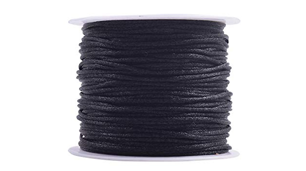 KONMAY Gevlochten Bolo Lederen Koord – 1,8 Meter, 5 Mm Dik, Zwart, Echt Leder, Ideaal Voor Sieraden Maken En Bolo-stropdassen, 6-strengs Vlechtwerk