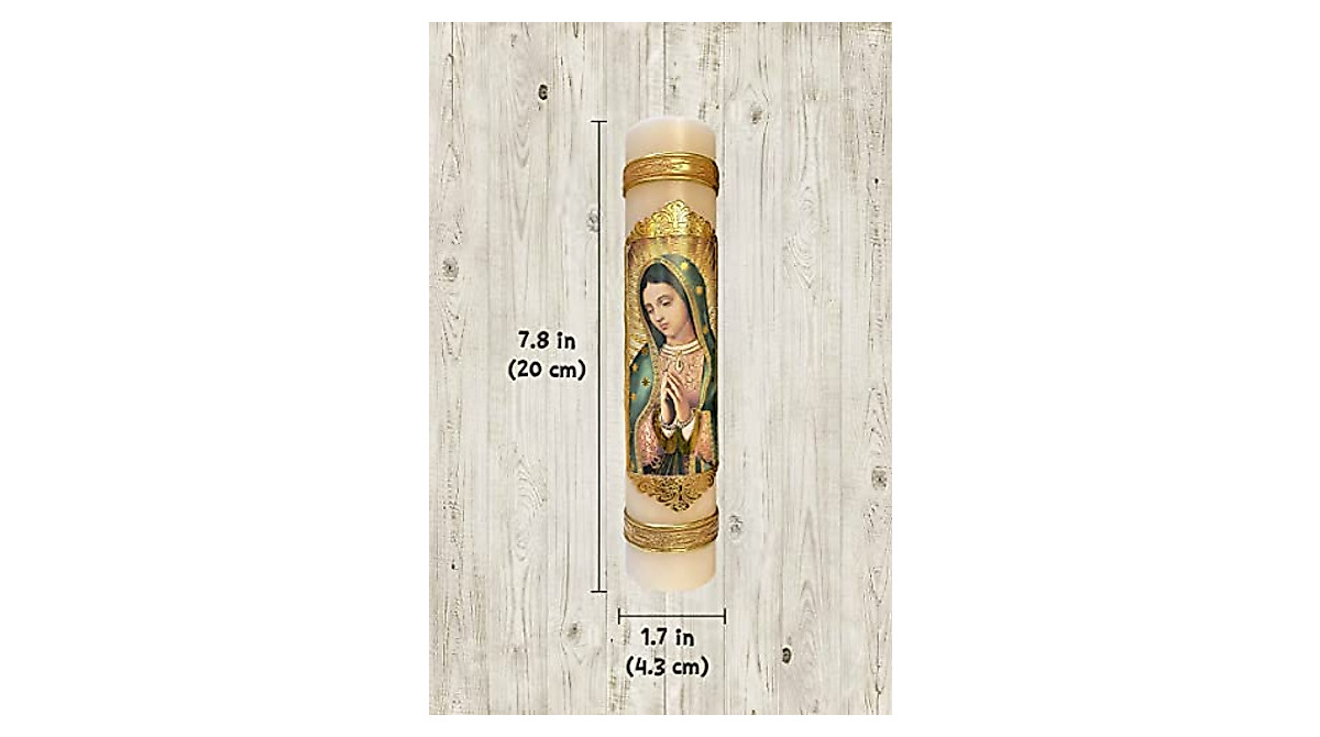 Our Lady of Guadalupe Bust Candle - Handmade Elegance