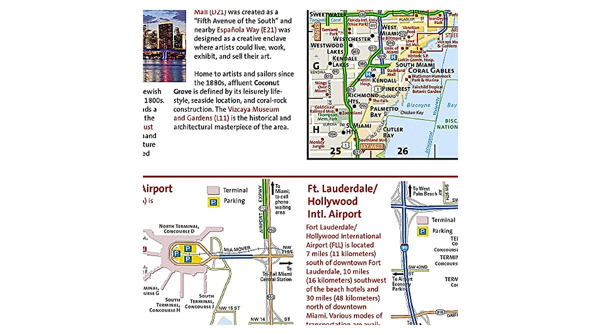 Miami & Keys Map with Transit & Points of Interest | Nat Geo