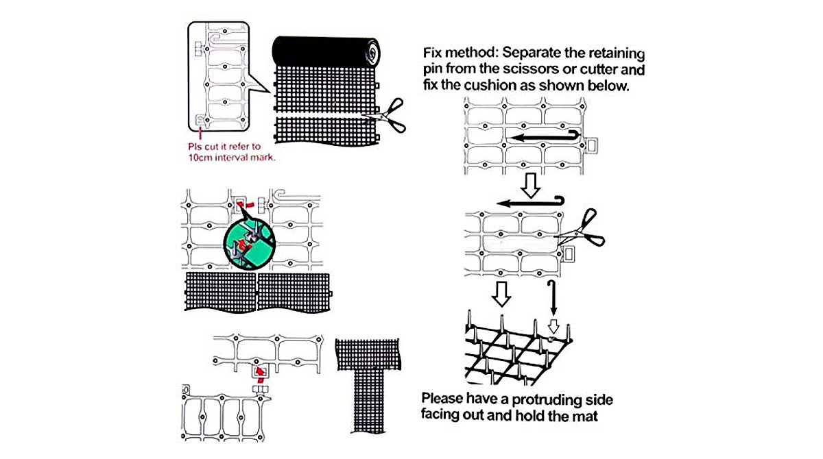 Lagaga Cat Scat Mat - Humane Deterrent for Cats & Pets 78x11 inch
