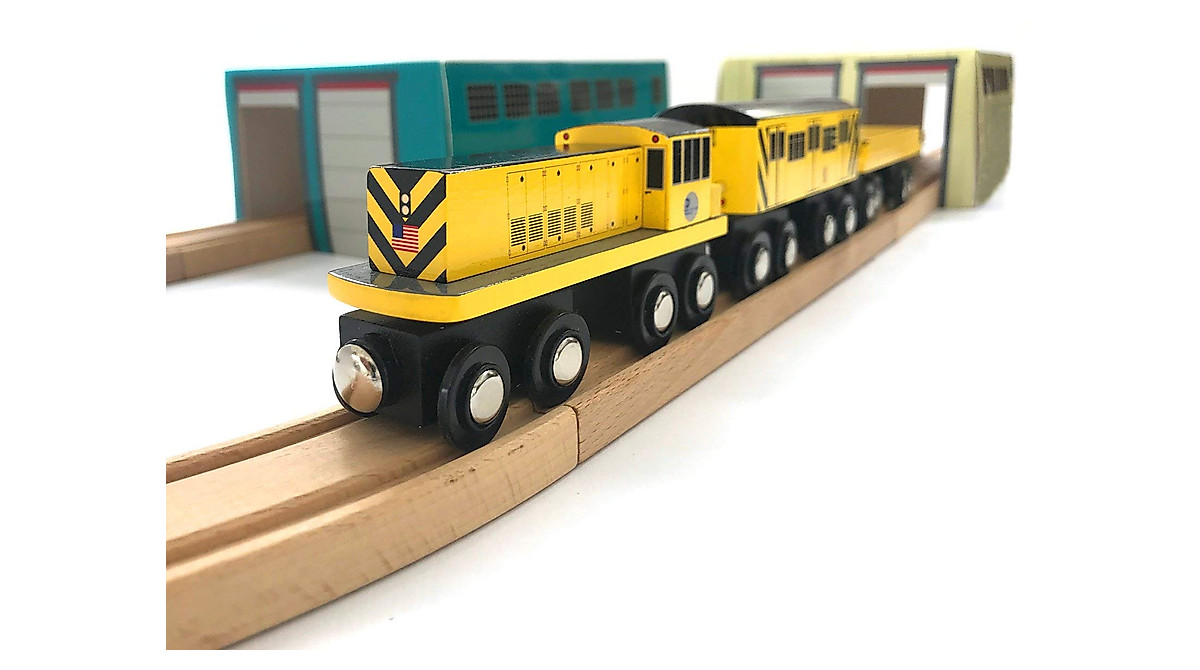 MUNI PALS Wooden Toy Train - New York City Subway 3 Train Set, Child Safe, Model MP01-1103, Wood Color main image 0