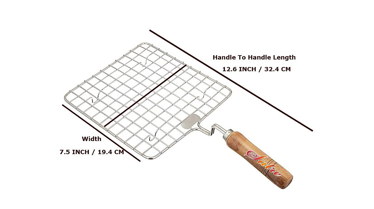 Steel Roasting Net & Tongs - Multipurpose Stainless Steel Cooking Rack